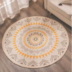 Bohemian Round Indoor Rug - Soft Washable Area Mat