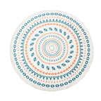 Bohemian Round Indoor Rug - Soft Washable Area Mat