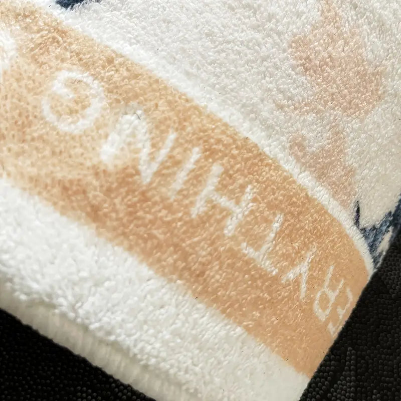 Imitation Cashmere Flower Pattern Bath Rug